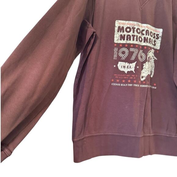 Fossil Brand Retro Motocross Nationals pull over sweatshirt M grunge adventure - Picture 2 of 8